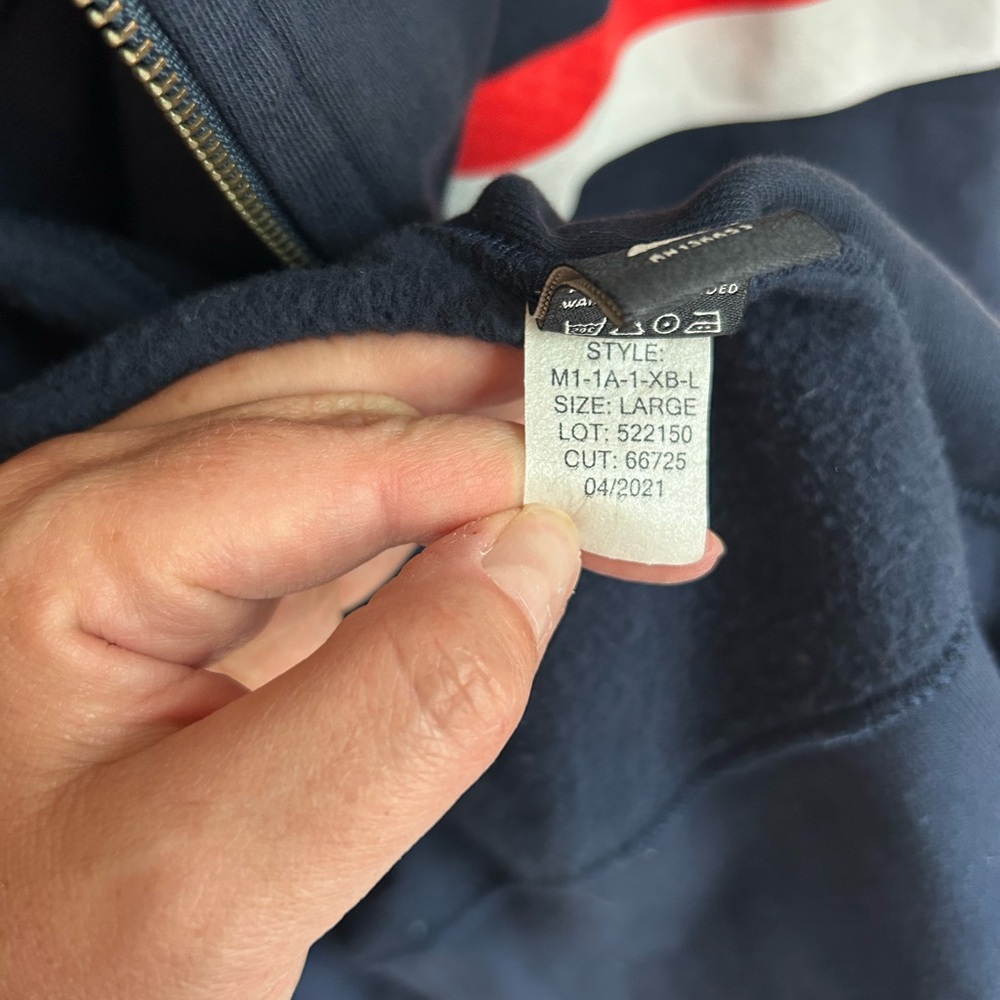 American Giant Navy Zip-Up Hoodie with Samuel Adams Co-Lab. Rare. - Picture 4 of 6
